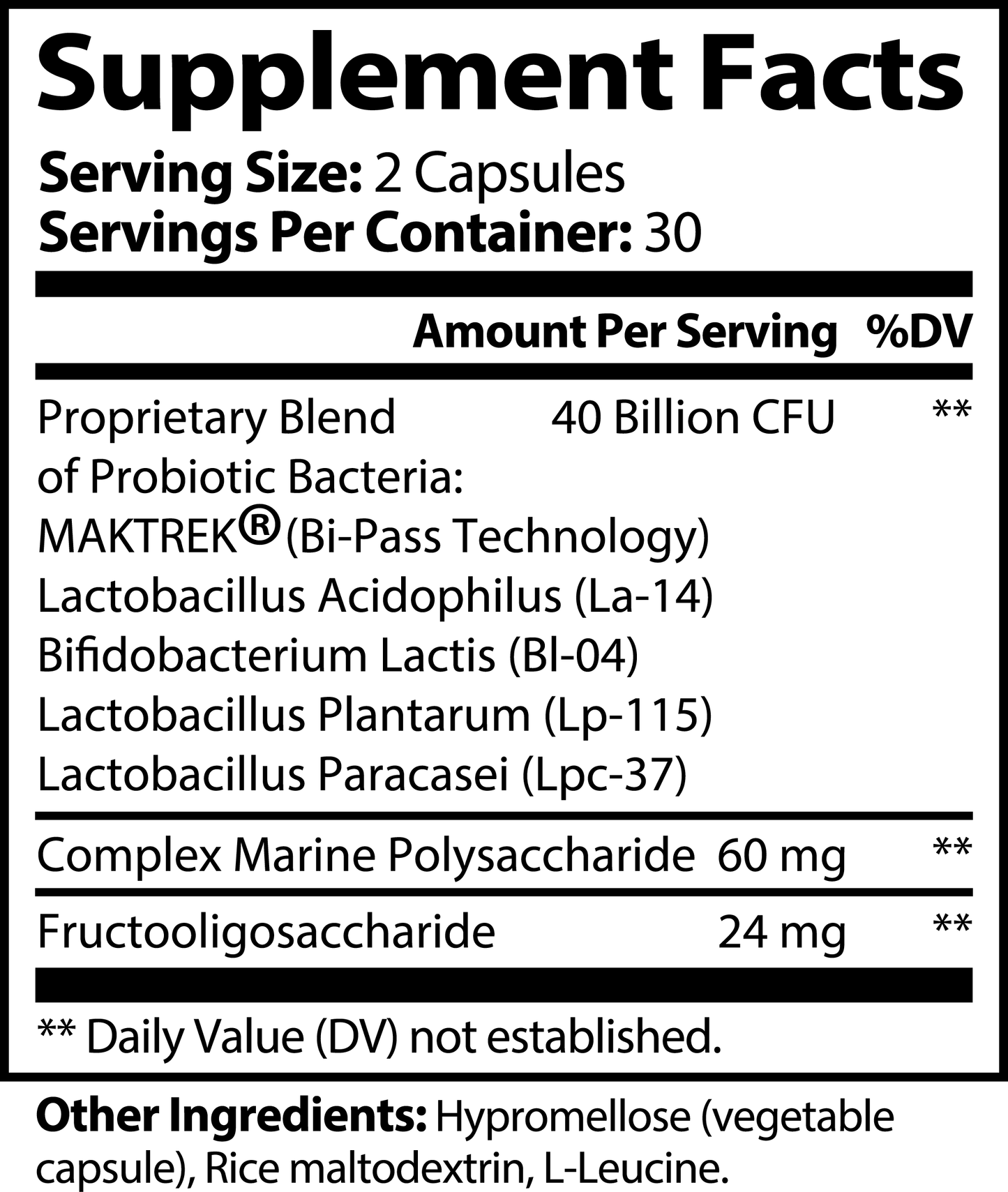 Wellness Blend Probiotic 40 Billion with Prebiotics